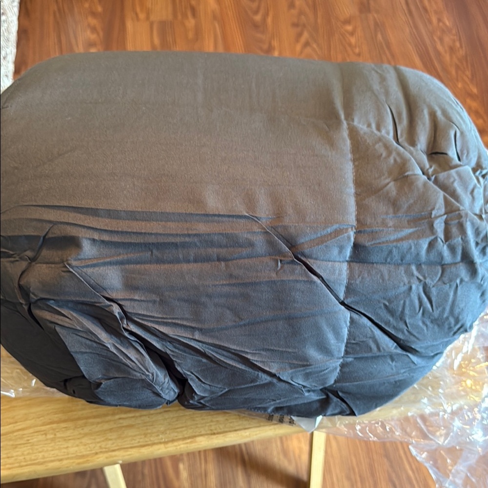 Gray Comforter never used queen size